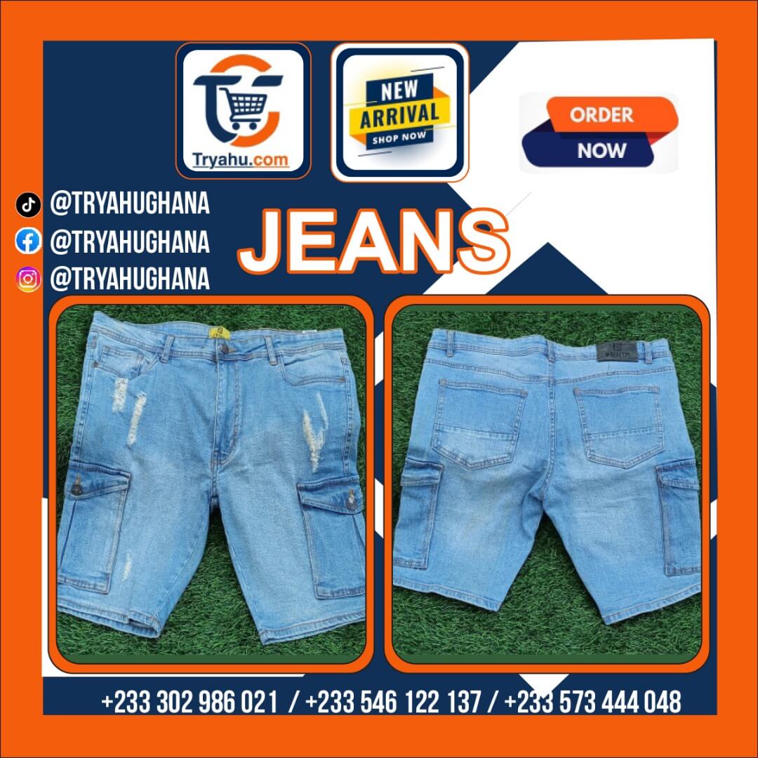 Men’s Stylish Jeans Shorts | Casual Cotton Blend Shorts | Tryahu Ghana